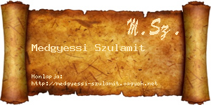 Medgyessi Szulamit névjegykártya